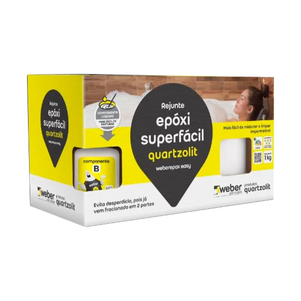 Rejunte Epoxi Superfacil Quartzolit 1kg