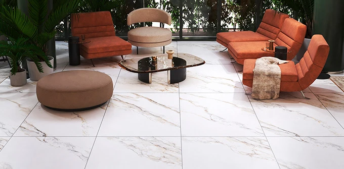 Porcelanato Dharma Oro 90x90 Delta Acetinado Cx2,43m2