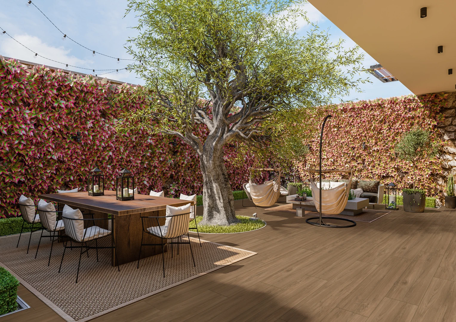 Piso Caraja Canela Touch Rustico Rt 35x120 Durag Cx 2,94m2