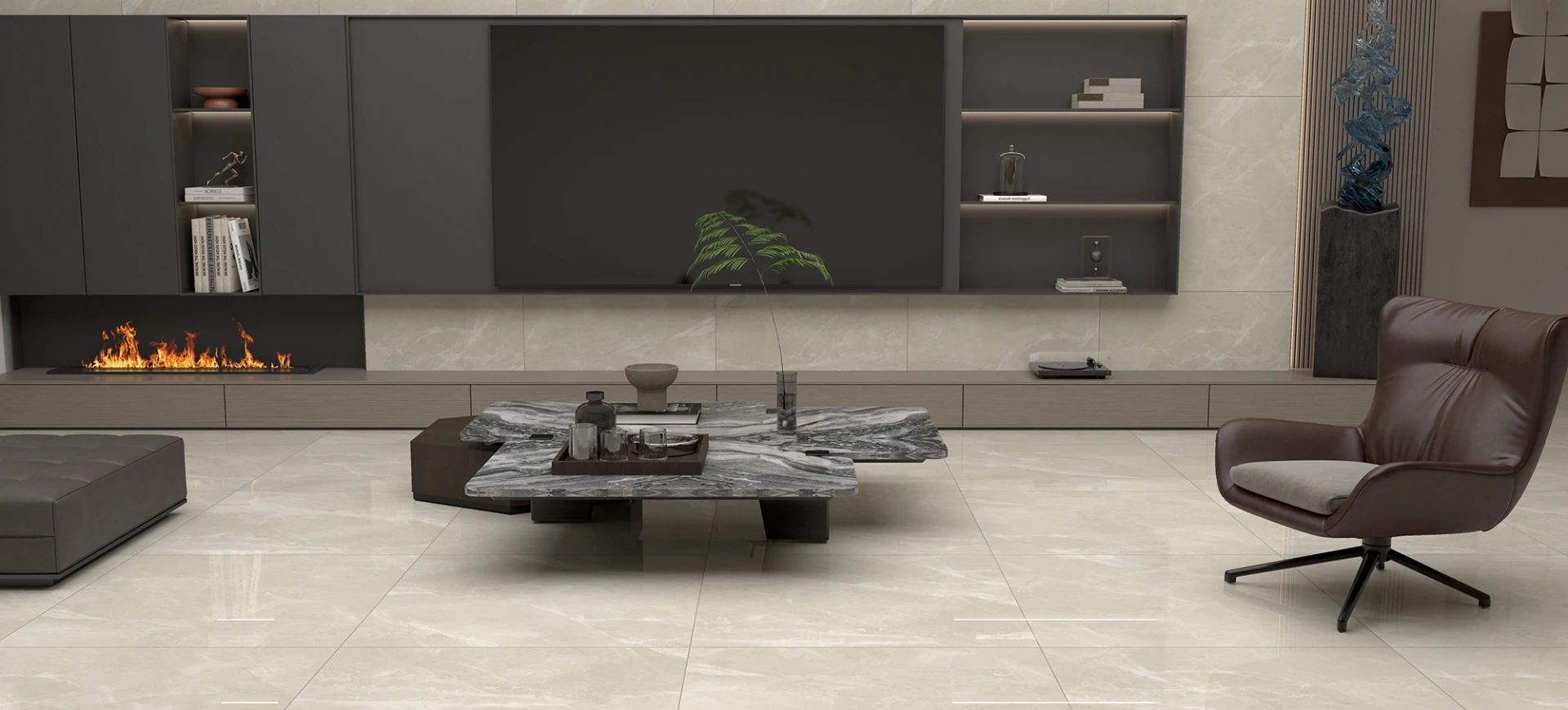 Porcelanato Fuji Sand 84x84 Delta Polido Cx 2,80m2