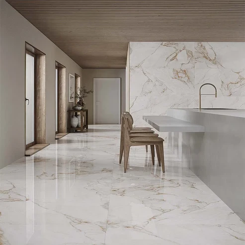 Porcelanato Marmo Gold Cetim 90x90 Acetinado Incesa Cx 2,4m2