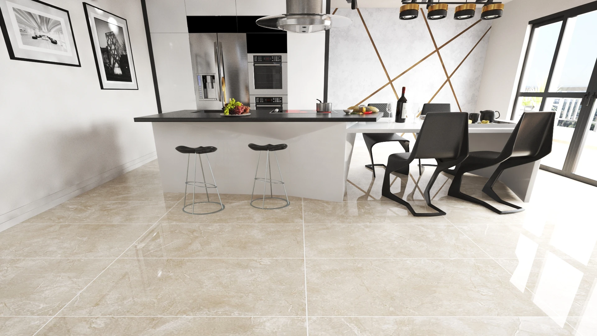 Piso Alamo Areia 70x120 Polido Rt Durag Cx 2,52m2