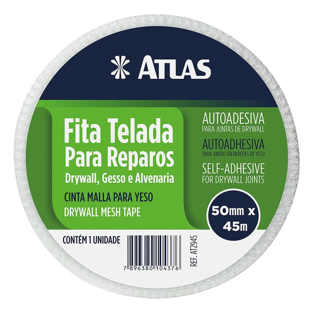 Fita Telada Auto Adesiva Para Drywall Gesso 48Mmx45M Atlas