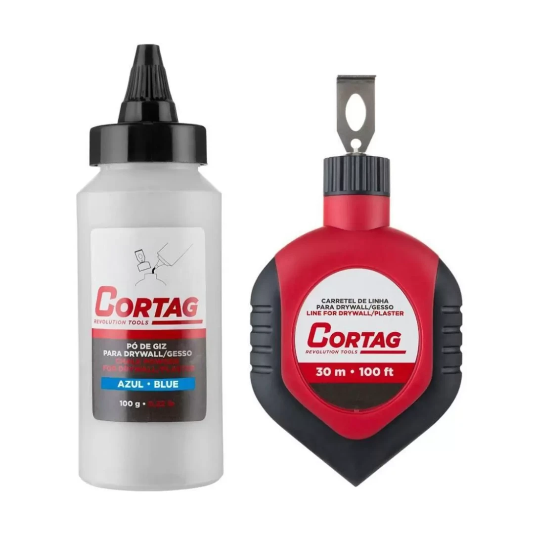 Carretel De Linha Com Giz Para Drywall Cortag 30M