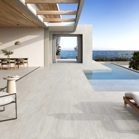 Porcelanato Travertino Classico Satin 1x1 Biancogres Cx3m2