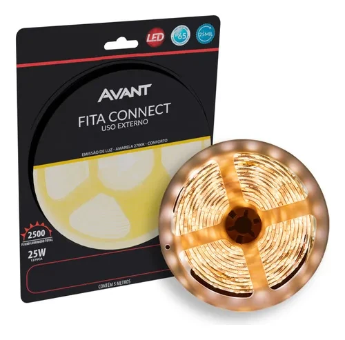 Fita Led Connect 5w 5m 2700k Direta Avant Luz Quente